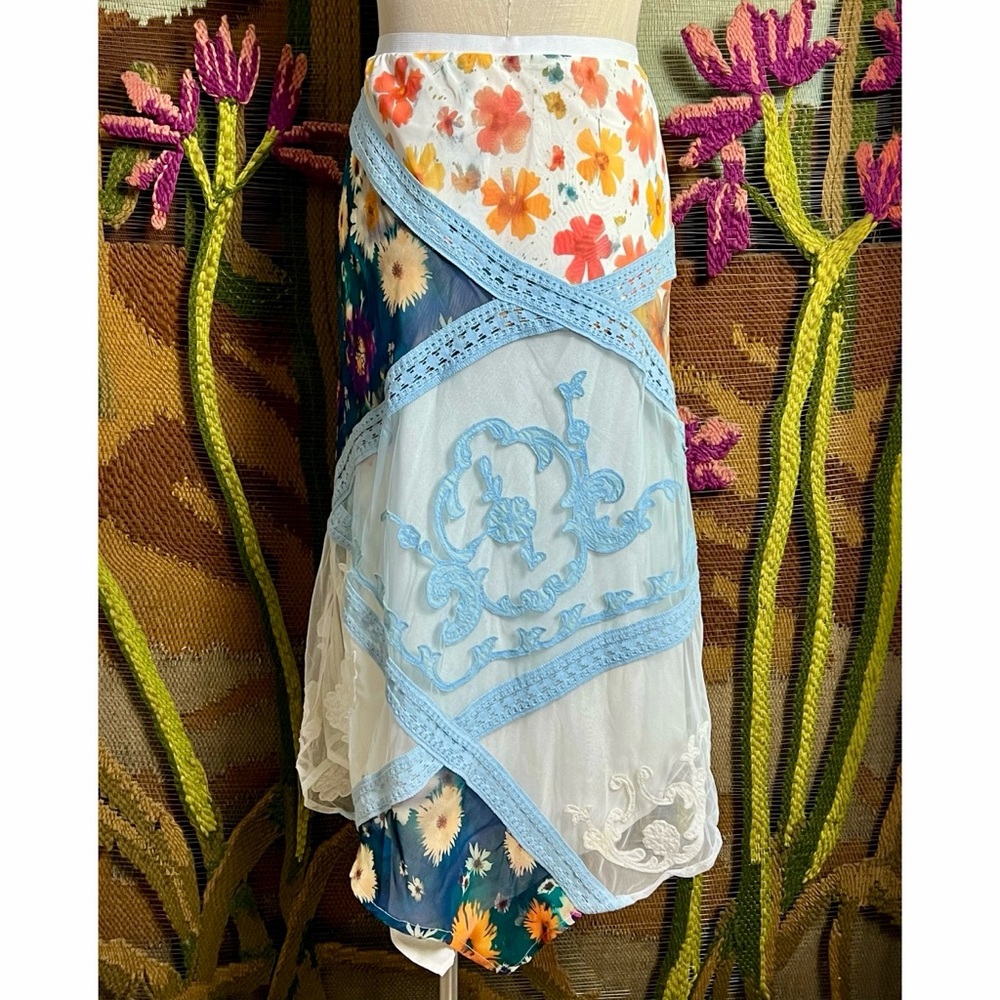 Anthropologie Printed Mermaid Maxi Skirt LP - Picture 11 of 16